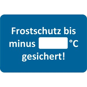 4052301105034 - Aufkleber Frostschutz bis minus ºC gesichert blau weiß 250 St