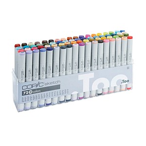 4511338009512 - Layoutmarker Sketch D Layoutmarker 72er Etui farbig sortiert 1mm & 6mm Rundspitze Keilspitze 4511338009512 72 Stück