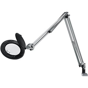 LED Zoom Lupenleuchte silber/schwarz 5,4 W mit Tischklemme