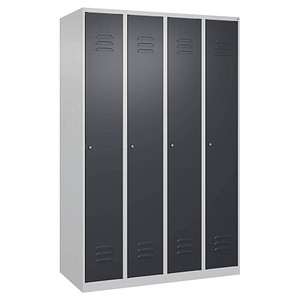 4067521363676 - Spind Classic Plus anthrazitgrau lichtgrau 080000-40-S10014 4 Schließfächer 1200 x 500 x 1850 cm 4067521363676 C+P-Möbel 4067521363676 - Spind Classic Plus anthrazitgrau lichtgrau 080000-40-S10014 4 Schließfächer 1200 x 500 x 1850 cm 4067521363676 C+P-Möbel