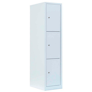 4061815519022 - Schließfachschrank signalweiß 523317 3 Schließfächer 415 x 500 x 1800 cm 4061815519022 LÜLLMANN