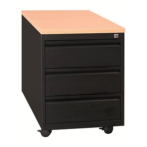 4260090172636 - Rollcontainer schwarz buche 3 Auszüge 460 x 790 x 620 cm 4260090172636 - Rollcontainer schwarz buche 3 Auszüge 460 x 790 x 620 cm
