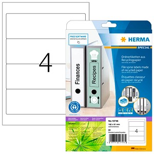 80 HERMA Ordneretiketten weiß