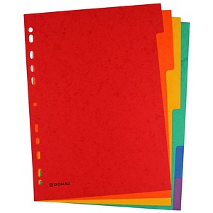 PBs Kartonregister 8671006-99, 6-teilig blanko, A4, 225 g/m², farbige Taben, 6-teilig 9004546506317 PBs