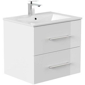 4251982676400 - POSSEIK Waschbecken mit Unterschrank HOMELINE 60 weiß glanz 615 x 465 x 560 cm