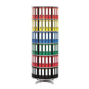 Ordnerdrehsäule hellgrau für bis zu 144 Ordner