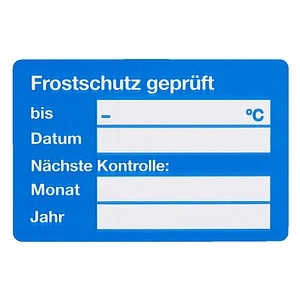4052301025417 - Aufkleber Frostschutz geprüft blau weiß 250 St