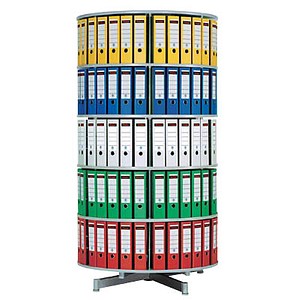 Ordnerdrehsäule hellgrau für bis zu 180 Ordner