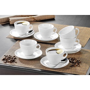 Kaffeetassen-Set weiß 12-teilig