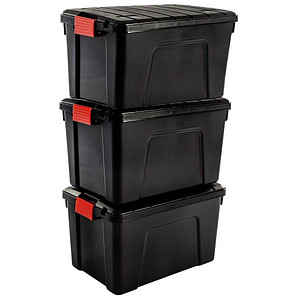 7091036589037 - Aufbewahrungsbox Multi 6167 außen 395x59x54cm Polypropylen schwarz rot 7091036589037 IRIS Ohyama