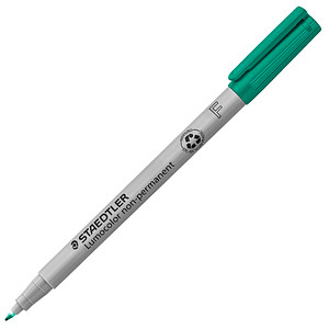 4007817332054 - Folienstift F grün 06 mm non-permanent 4007817332054 Staedtler (Lumocolor) 10 Stück