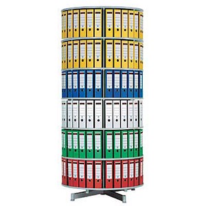 Ordnerdrehsäule hellgrau für bis zu 216 Ordner