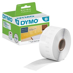 DYMO Endlosetikettenrolle für Etikettendrucker S0722410 transparent, 36,0 x 89,0 mm, 1 x 260 Etiketten