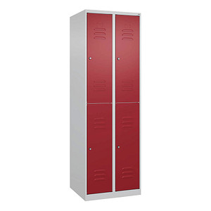 4067521371015 - Spind Classic Plus lichtgrau rubinrot 080300-20-S10046 4 Schließfächer 600 x 500 x 1850 cm 4067521371015 C+P-Möbel 4067521371015 - Spind Classic Plus lichtgrau rubinrot 080300-20-S10046 4 Schließfächer 600 x 500 x 1850 cm 4067521371015 C+P-Möbel