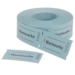 Sigel Wertmarken Rolle nummeriert blau 60x30mm 4004360957246 Sigel 500 Stück