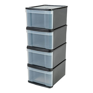 8716382102165 - Aufbewahrungsbox 135106 20 Liter mit Deckel außen 410x320x215mm Kunststoff schwarz 8716382102165 Iris