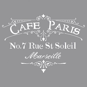 4006166433832 - Dekor-Schablone Café Paris grau 4006166433832 - Dekor-Schablone Café Paris grau