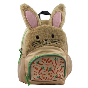 DONAU Kindergartenrucksack Hase Kunstfaser braun