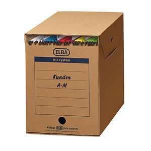 4002030120747 - Archivcontainer tric system 100421090 A4 braun innen 236x308x333cm Karton 4002030120747 Elba