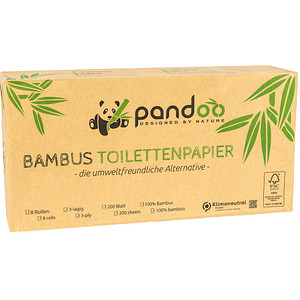 4280001327870 - Toilettenpapier POTPTP01 POTPTP01 3-lagig naturweiß 200 Blatt Rolle 4280001327870 8 Rolle