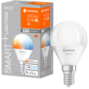4058075778634 - Ledvance Smarte LED-Lampe mit WiFi Technologie Sockel E14 Dimmbar Lichtfarbe änderbar (2700-6500K) ersetzt Glühlampen mit 40 w smart+ WiFi Mini