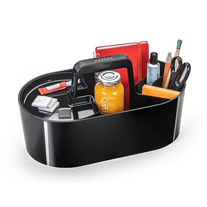 4012473120013 - Toolbox Loft tragbar mit 4 Fächern herausnehmbare Ablageschale B 330 x T 179 x H 175 mm Kunststoff schwarz