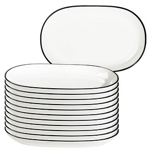 8680502091212 - 12 Teller Modest Black Magnus weiß 140 cm 8680502091212 12 Stück