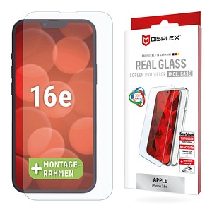 DISPLEX Panzerglas (10H) + Schutzhülle für Apple iPhone 16e / 17e