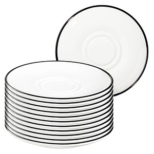 8680502091090 - 12 Untertassen Modest Black Lona weiß 160 cm 8680502091090 12 Stück