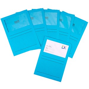 ELCO Sichthüllen Ordo classico DIN A4 blau glatt 120 g/qm, 100 St.