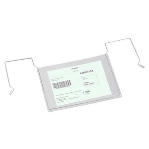 4052301027299 - Sichttaschen mit Drahtbügel DIN A6 quer transparent glatt 50 St