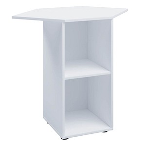 Lona Eckregal weiß 1 Fachboden