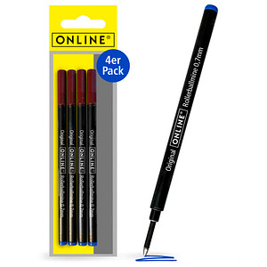 4014421700957 - 4 ONLINE Rollerball-Minen Gelschreiberminen blau 4014421700957 4 Stück
