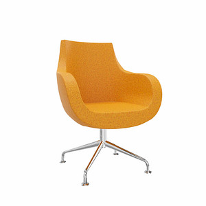 fm Sessel Pirum orange chrom Stoff, 1 St.