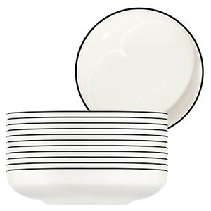 8684531655841 - 12 Teller Modest Black Sofia weiß 135 cm 8684531655841 12 Stück