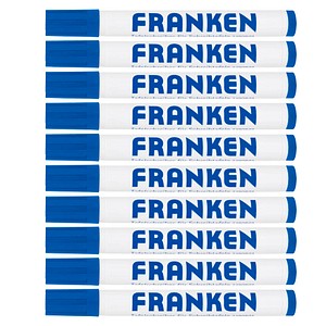 Franken Boardmarker Z190203, blau, 2-6mm Rundspitze 4016946054935 Franken 10 Stück