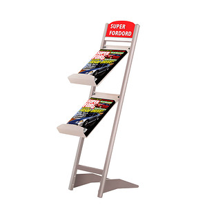 8698473462009 - Prospektständer Rapid silber DIN A4 2 Fächer  8698473462009 update displays