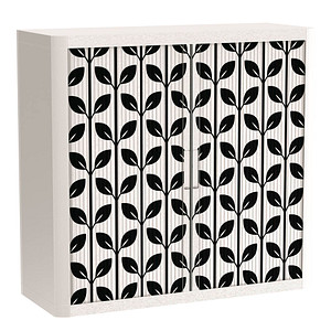 PAPERFLOW easyOffice Black & White Rollladenschrank 60580 2 Fachböden 110,0 x 41,5 x 104,0 cm