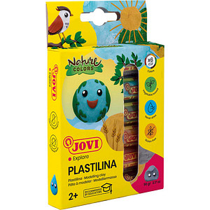 JOVI Plastilina Knete - 6 Farben - 15g pro Stück