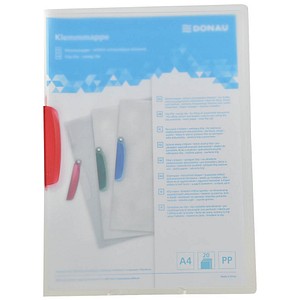 9004546453734 - Klemmhefter transparent rot 10 St