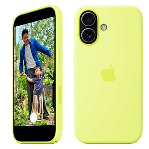 Apple Silikon Case mit MagSafe Handy-Cover für Apple iPhone 17 neongelb