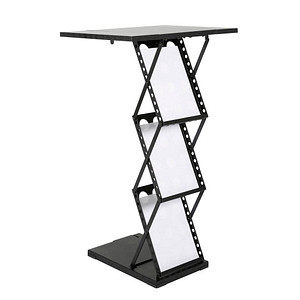 8698473869556 - Prospektständer schwarz DIN A4 3 Fächer 8698473869556 update displays