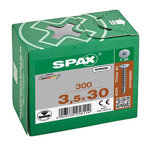 4003530258114 - Spax - Rückwandkopf Ohne Linse T-Star Plus T20 Vollgewinde 4Cut Wirox 300St 35x30 4003530258114 - Spax - Rückwandkopf Ohne Linse T-Star Plus T20 Vollgewinde 4Cut Wirox 300St 35x30