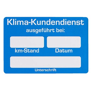 4052301105065 - Aufkleber Klima-Kundendienst ausgeführt bei blau weiß 250 St