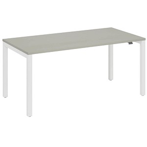 4260672333394 - fm Catro Schreibtisch lichtgrau verkehrsweiß rechteckig 4-Fuß-Gestell weiß 1400 x 800 cm 4260672333394 - fm Catro Schreibtisch lichtgrau verkehrsweiß rechteckig 4-Fuß-Gestell weiß 1400 x 800 cm