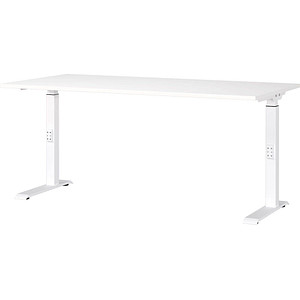 4005949791152 - Schreibtisch DOWNEY 7911-84 manuell höhenverstellbar 68-91cm (H) 160cmx80cm (BxT) rechteckig weiß   Weiß 4005949791152 GERMA