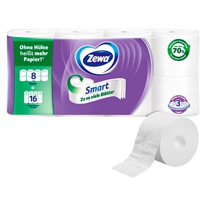 Zewa Toilettenpapier Smart 3-lagig, 8 Rollen