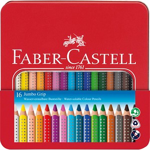 FABER-CASTELL Jumbo GRIP Buntstifte farbsortiert, 16 St.