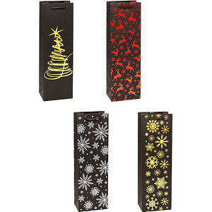 4022792082886 - Geschenktasche 88280-SG PREMIUM Weihnachten Weihnachten Papierkordel 4 Motive sortiert TannebaumRentiere Eiskristalle 12c 12 Stück