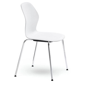 4049694001968 - Besucherstuhl sespot weiß   chrom ohne Armlehnen 4-Fuß-Gestell 4049694001968 Sedus